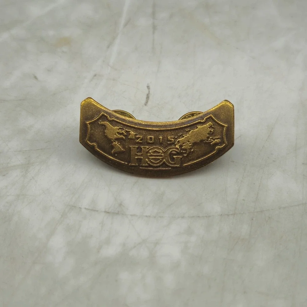 Harley Davidson Owners Group HOG Pin Hat Lapel Broze Tone